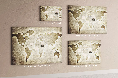 Quadro em cortiça Mapa mundial