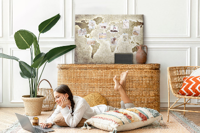 Quadro em cortiça Mapa mundial
