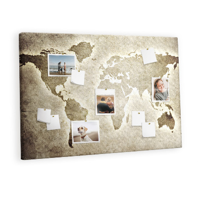 Quadro em cortiça Mapa mundial