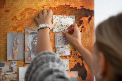 Painel em cortiça Grande mapa do mundo