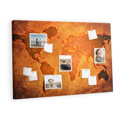 Painel em cortiça Grande mapa do mundo