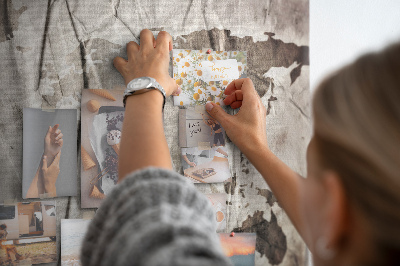 Quadro de aviso de cortiça Padrão de mapa-múndi