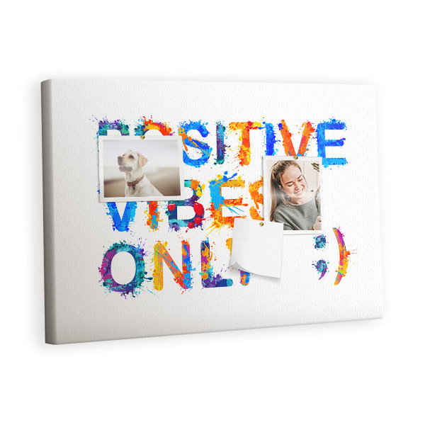 Quadro em cortiça Citação positiva