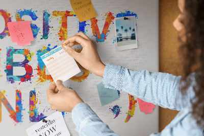 Quadro em cortiça Citação positiva