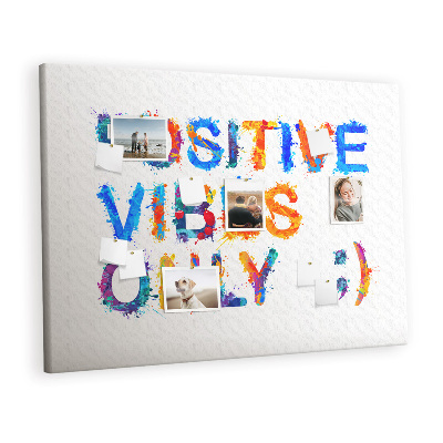 Quadro em cortiça Citação positiva