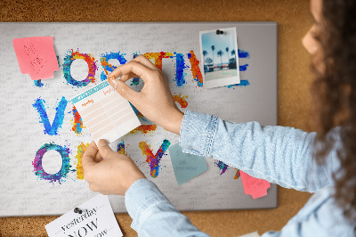 Quadro em cortiça Citação positiva