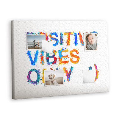 Quadro em cortiça Citação positiva