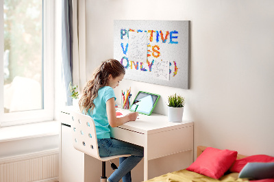 Quadro em cortiça Citação positiva