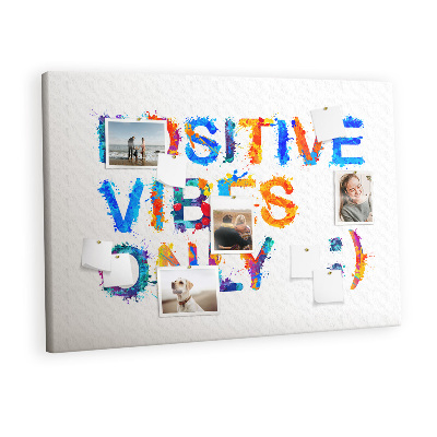 Quadro em cortiça Citação positiva