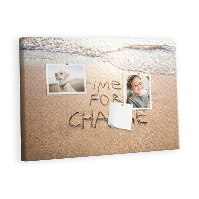 Quadro de aviso de cortiça Citação de praia