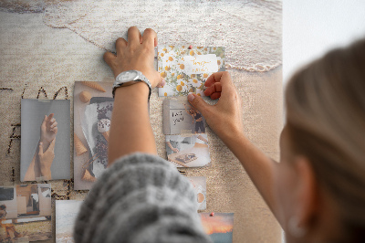 Quadro de aviso de cortiça Citação de praia