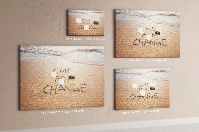 Quadro de aviso de cortiça Citação de praia