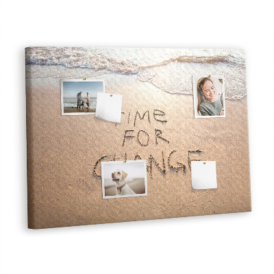 Quadro de aviso de cortiça Citação de praia