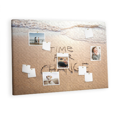 Quadro de aviso de cortiça Citação de praia