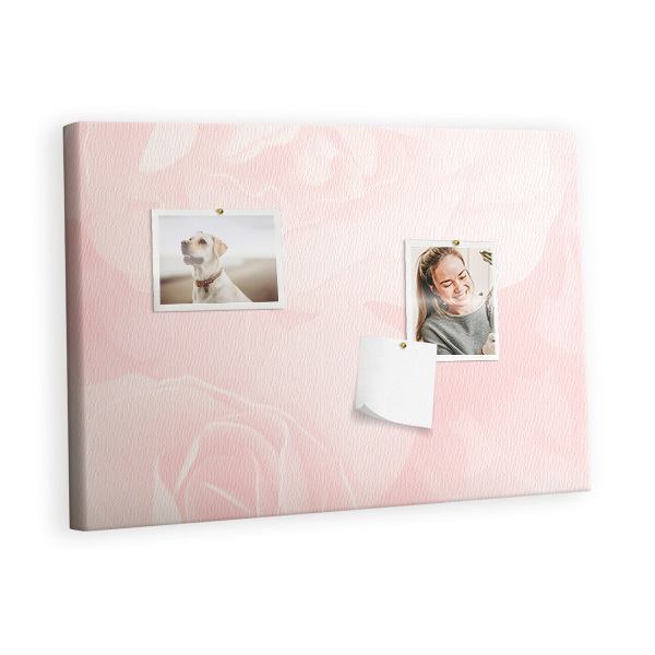 Quadro de aviso de cortiça Rosas florescendo