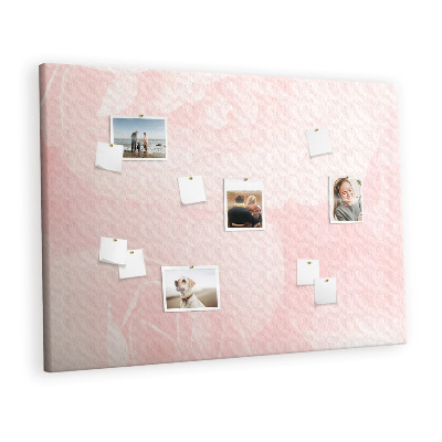 Quadro de aviso de cortiça Rosas florescendo