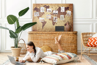 Painel em cortiça Mapa do mundo antigo