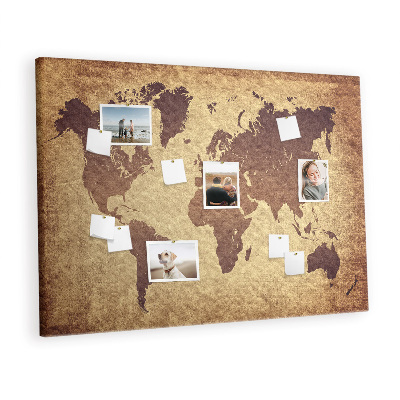Painel em cortiça Mapa do mundo antigo