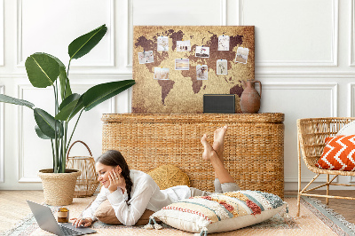 Painel em cortiça Mapa do mundo antigo