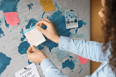 Quadro em cortiça Mapa mundial