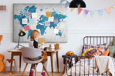 Quadro em cortiça Mapa mundial