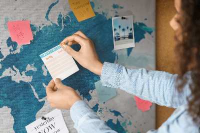 Quadro em cortiça Mapa mundial