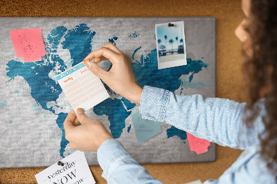 Quadro em cortiça Mapa mundial