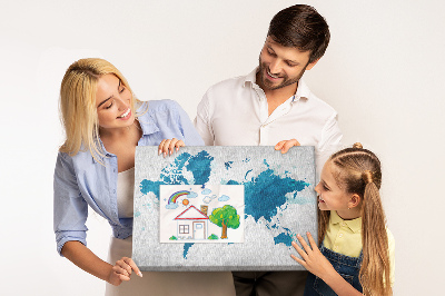Quadro em cortiça Mapa mundial