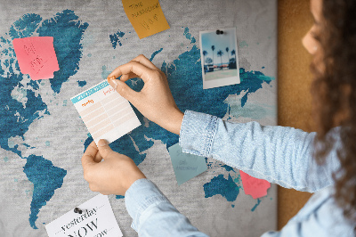 Quadro em cortiça Mapa mundial