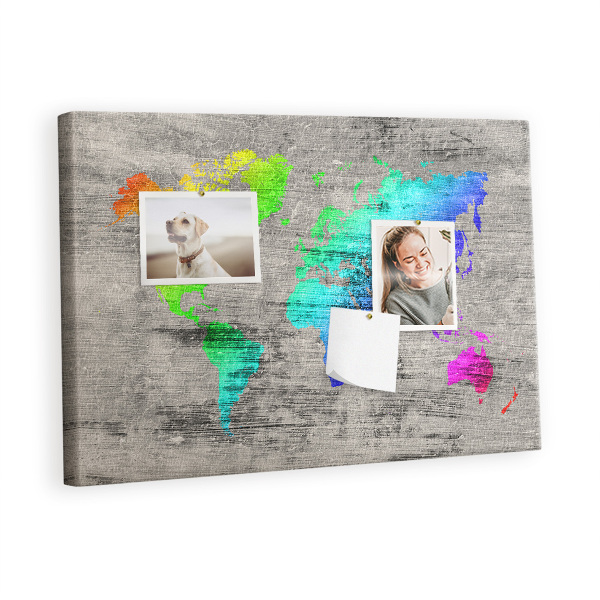 Painel em cortiça Mapa mundial