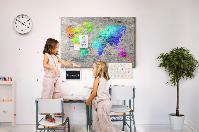 Painel em cortiça Mapa mundial