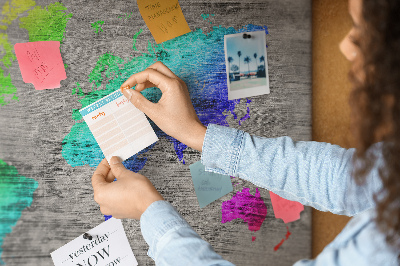 Painel em cortiça Mapa mundial