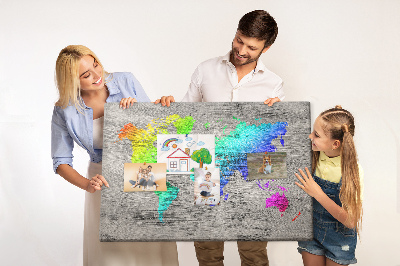 Painel em cortiça Mapa mundial