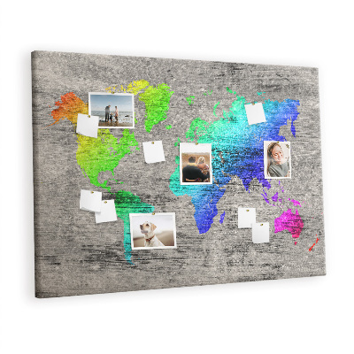 Painel em cortiça Mapa mundial