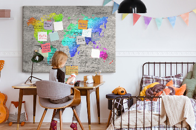 Painel em cortiça Mapa mundial