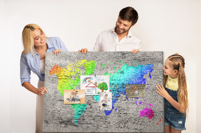 Painel em cortiça Mapa mundial