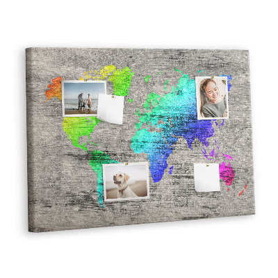 Painel em cortiça Mapa mundial