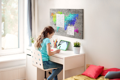 Painel em cortiça Mapa mundial