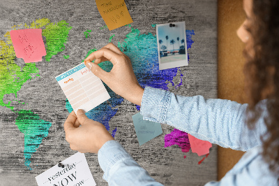 Painel em cortiça Mapa mundial