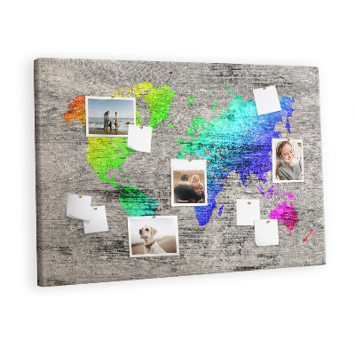Painel em cortiça Mapa mundial