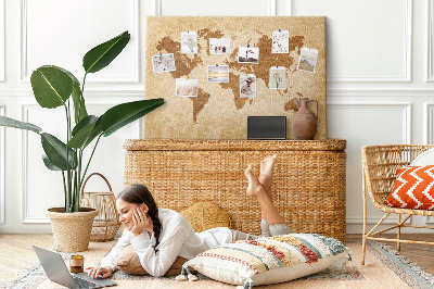 Quadro em cortiça Mapa antigo