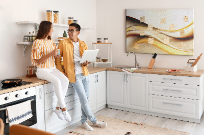 Painel em cortiça Onda abstrata