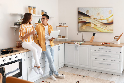 Painel em cortiça Onda abstrata