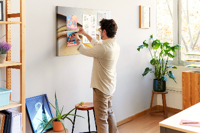 Painel em cortiça Onda abstrata