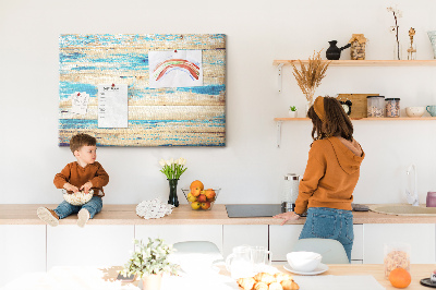 Quadro de aviso de cortiça Madeira arranhada