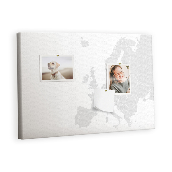 Painel em cortiça Mapa da Europa