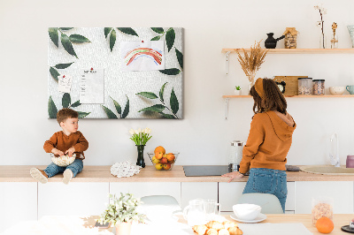 Painel em cortiça Moldura de folha