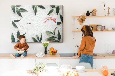 Painel em cortiça Moldura de folha