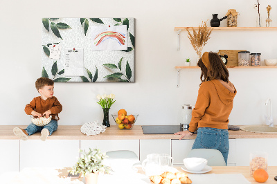 Painel em cortiça Moldura de folha