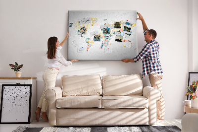 Quadro em cortiça Nomes de países